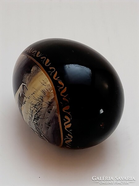 Hand painted wooden egg