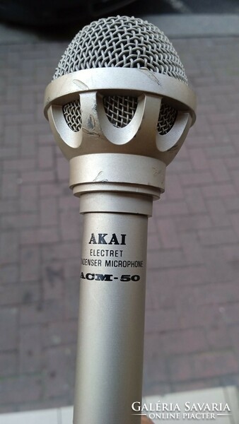 Akai electret condenser mikrofon ACM-50, működő állapotban.