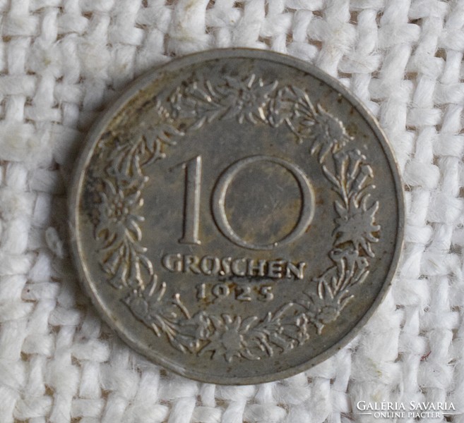 10 Groschen, 1925, Austria, money, coin