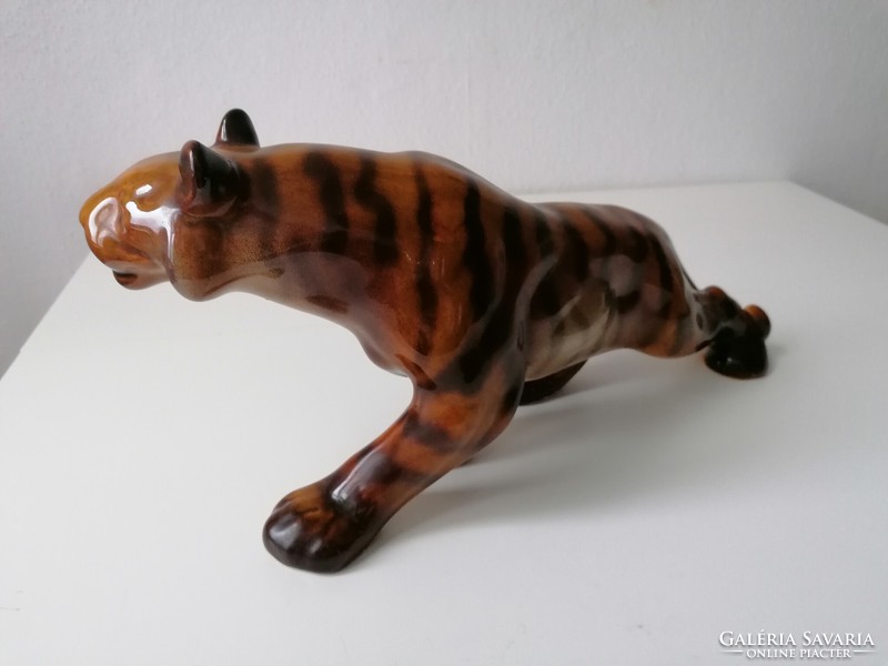 Hatalmas porcelán tigris 46x23 cm