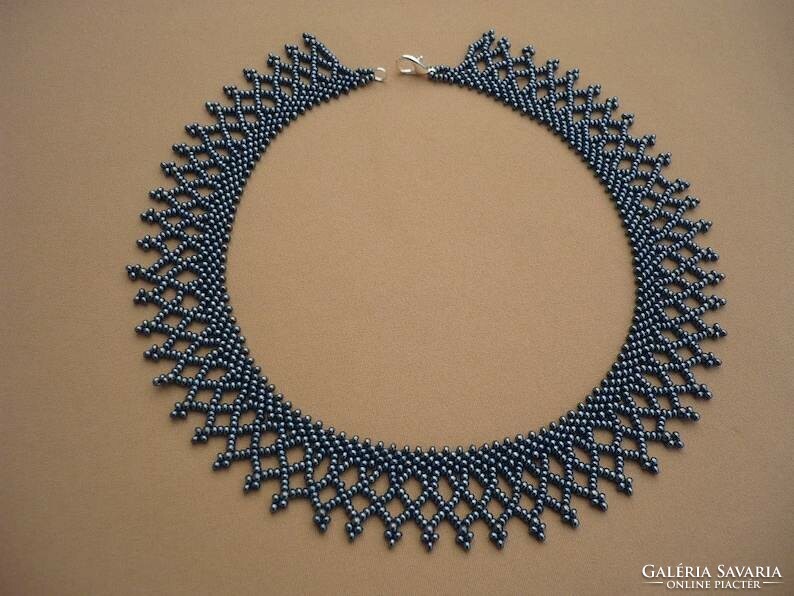 Hematite Kalotaszeg pearl necklace