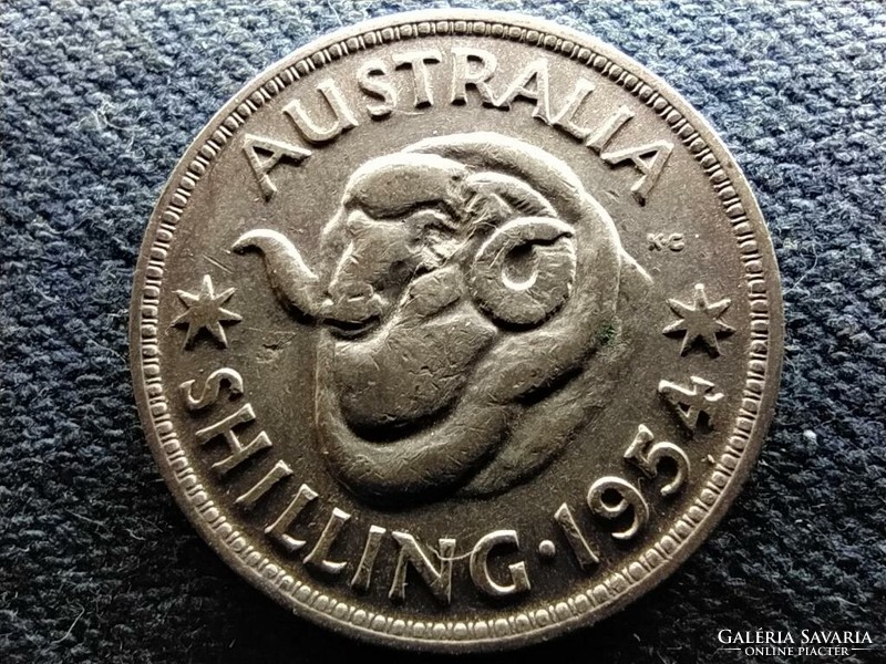 Australia ii. Elizabeth (1952-) .500 Silver 1 shilling 1954 (id65384)