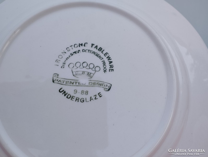 Régi angol hagymamintás porcelán nagy lapos tányér