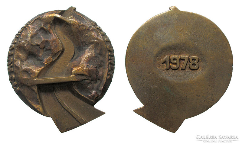 1978 commemorative medal for the builders of the M3 motorway