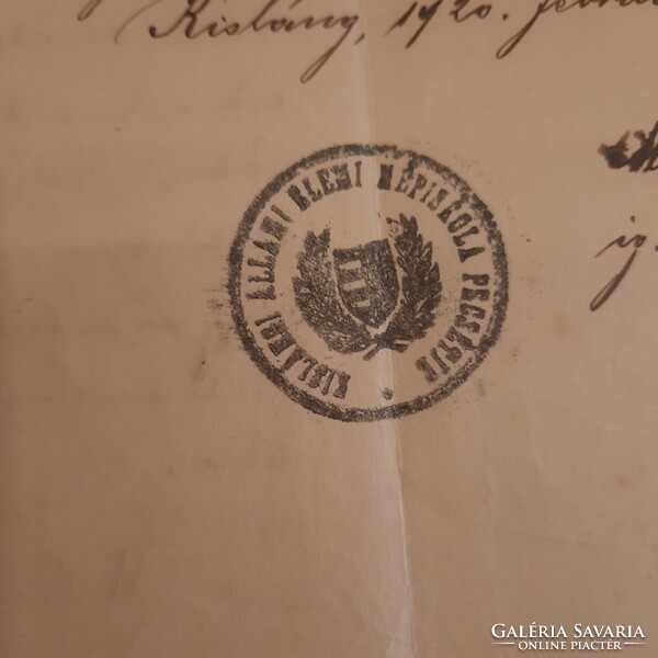 Letter addressed to the State Treasury, reply on the back - with seal, signatures - 1920