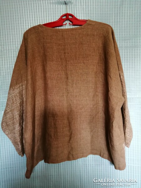56-Os, marc abbas 100% linen, plus size, women's shirt, blouse, tunic, mb. 146 cm