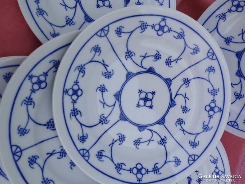 6 Pcs. Porcelain cake plate with Immortelle pattern