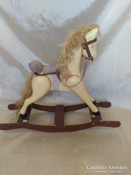 Antique toy wooden rocking horse
