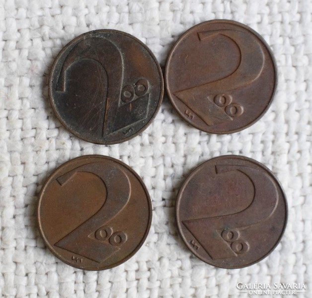 Ausztria 200 Korona , 1924 , pénz , érme , 4 darab