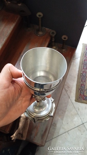 Kiddus silver-plated goblet, 18 cm high, antique beauty.