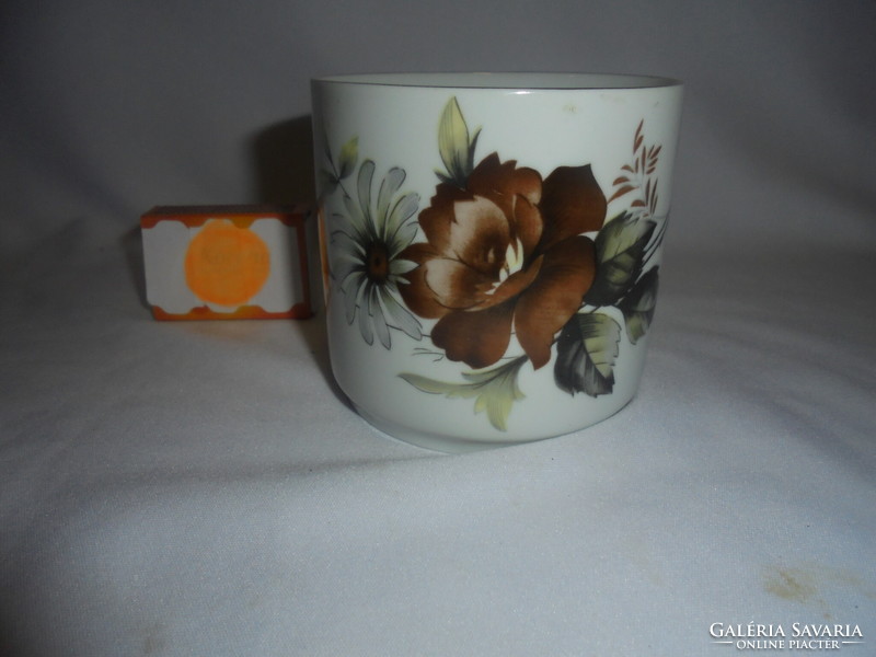 Alföldi porcelán teás bögre, csésze - virágos
