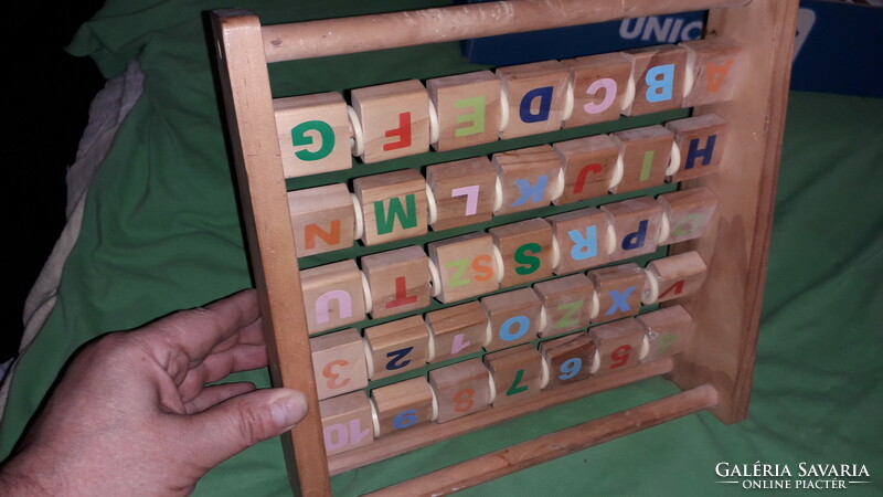 MINŐSÉGI szorobán fa állványos betű szám kép olvasás számolás elősegítő oktató játék a képek szerint