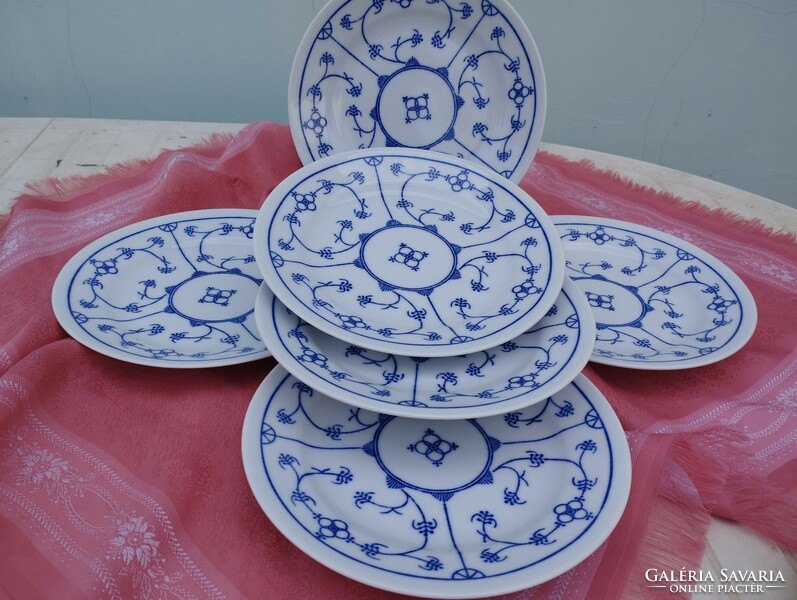 6 Pcs. Porcelain cake plate with Immortelle pattern