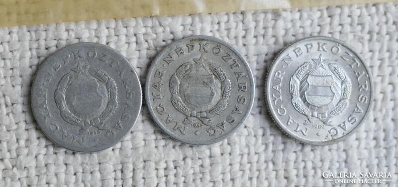 1 Forint 1967 , 1968 , 1989 , pénz , érme , Magyar Népköztársaság , 3 darab