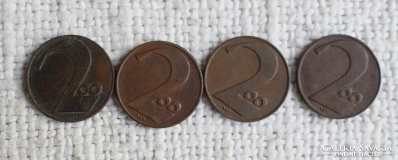 Austria 200 kroner, 1924, money, coin, 4 pieces