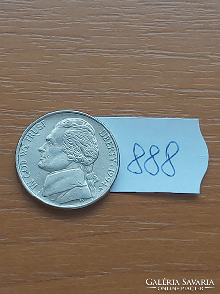 USA 5 CENT 1994  P, JEFFERSON  888.