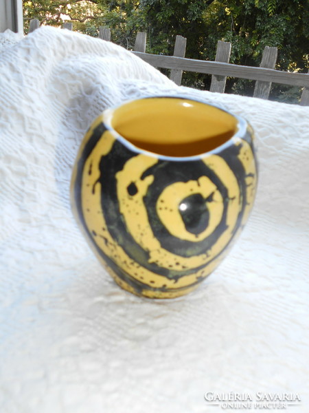 Vilma Luria applied ceramics - vase marked