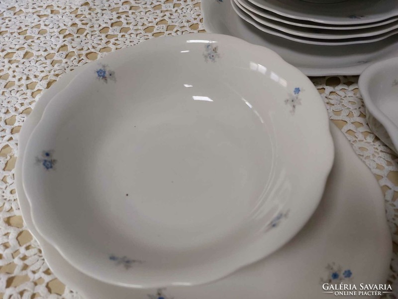 Zsolnay, blue floral, tableware, incomplete