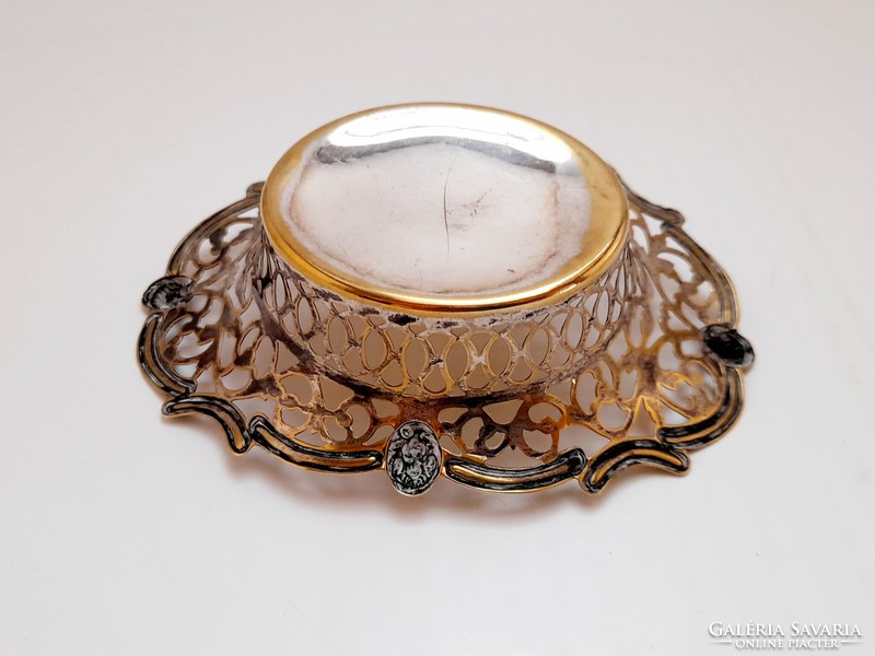 Filigree silver-plated copper small bowl
