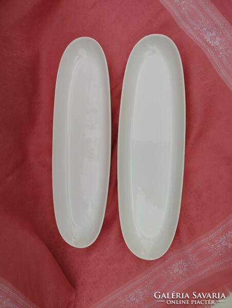 Porcelán ovális kínáló tál, 2 db