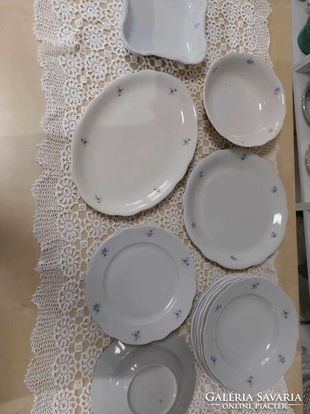 Zsolnay, blue floral, tableware, incomplete