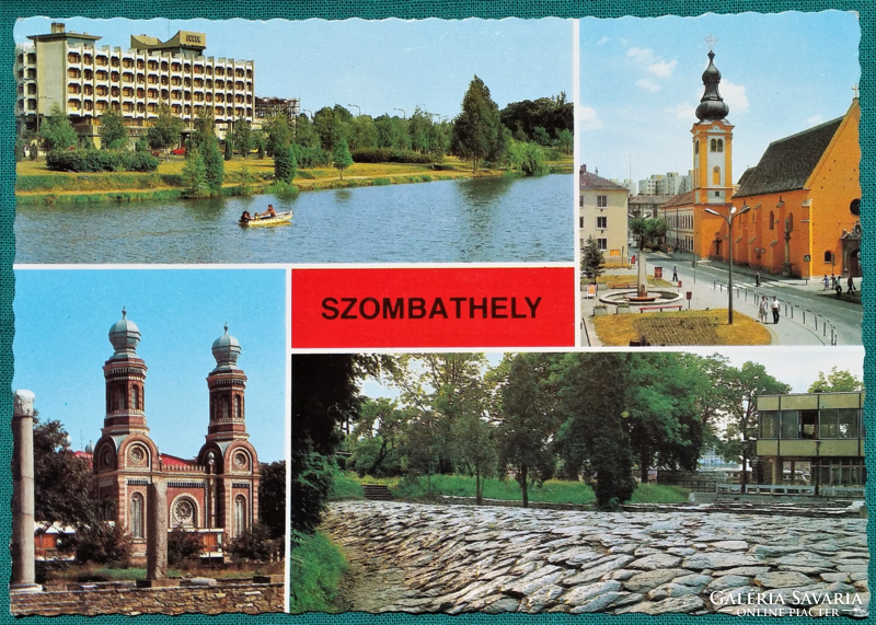 Szombathely részletek, postatiszta mozaiképeslap, 1980