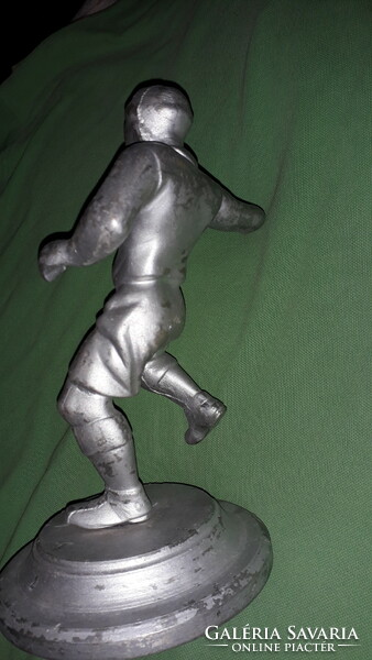Antique 1950s metal aluminum football player statue 25 x 12 cm as shown in pictures