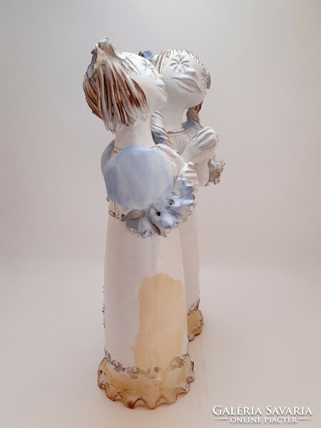 ﻿Éva Kovács large ceramic figure, marked, 32 cm