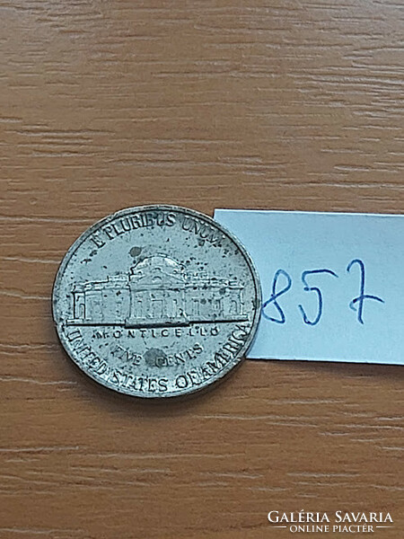 USA 5 cents 1988 p, jefferson 857.