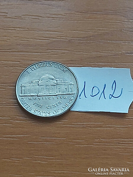 USA 5 cents 1998 p, jefferson 1012.