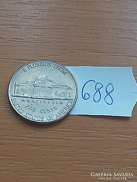 USA 5 cents 1999 d, jefferson 688.