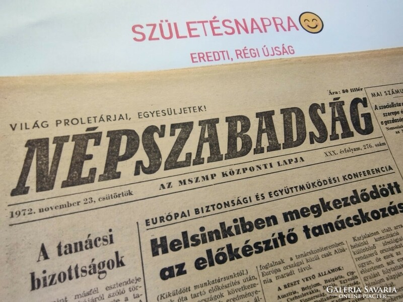 1963 December 1 / people's freedom / birthday :-) original, old newspaper no.: 25131