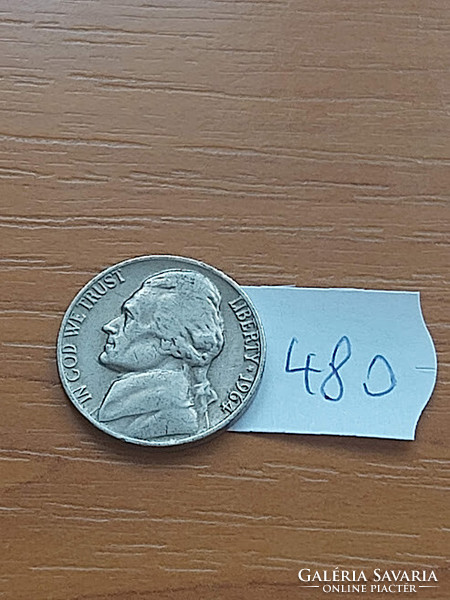 USA 5 Cents 1964 Jefferson 480.