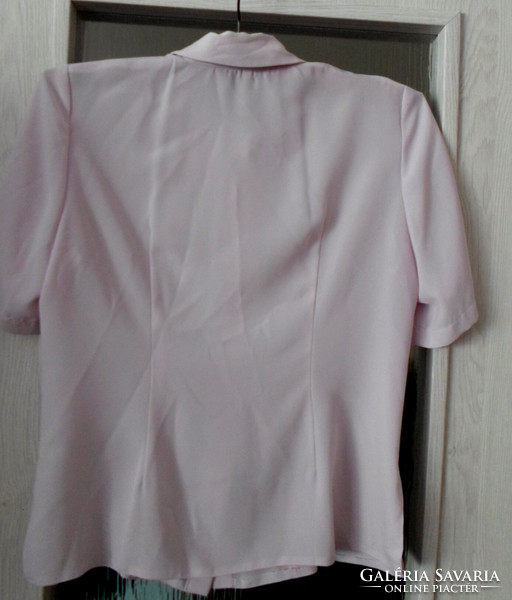Women's short-sleeved collared summer blouse 2.: Pale pink