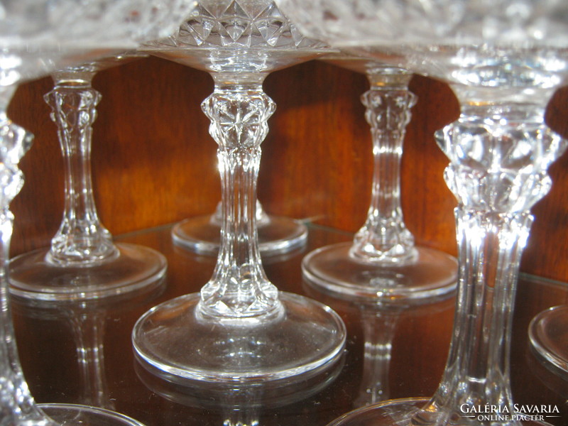 8 Vintage crystal champagne glasses