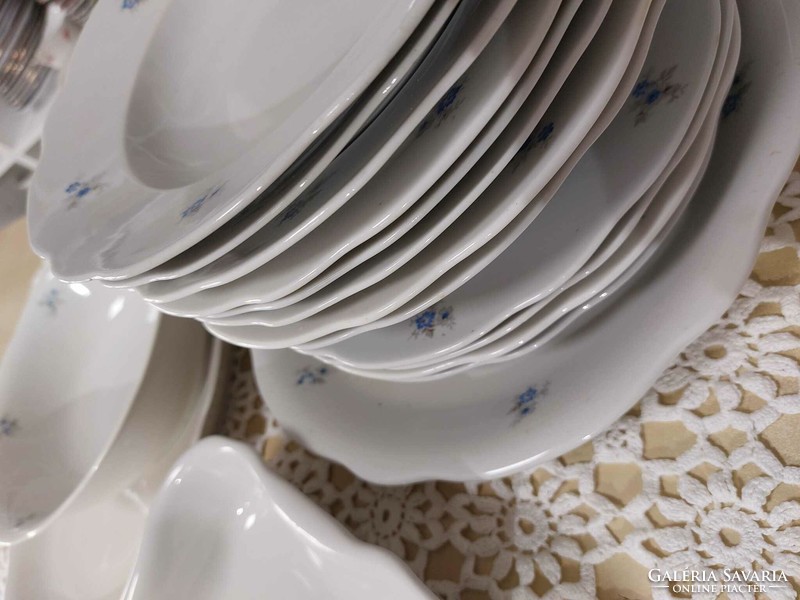 Zsolnay, blue floral, tableware, incomplete