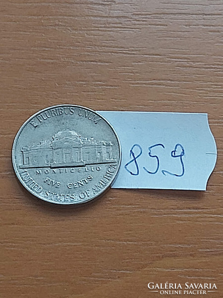 USA 5 cents 1989 p, jefferson 859.