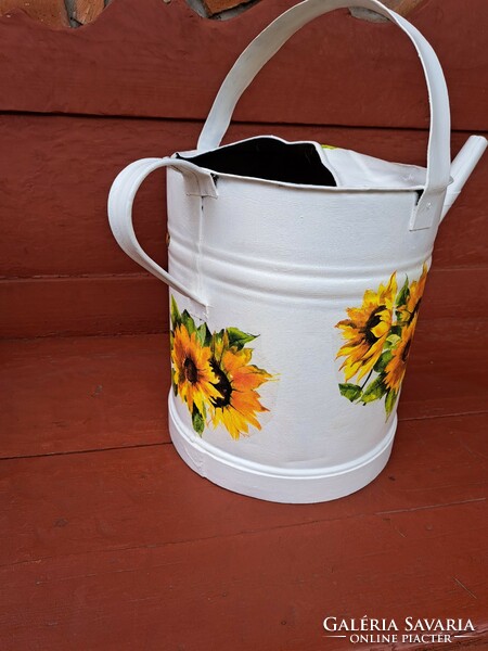 Sunflower Decoupage Decoupage Decoupage Tin Watering Can Butterfly Village Peasant Peasant