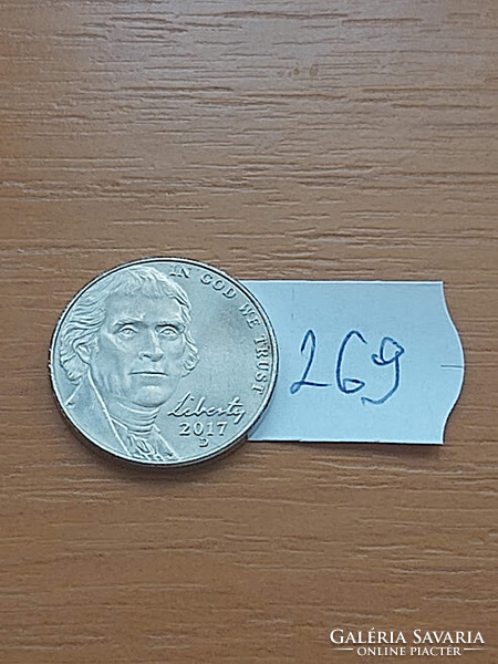 USA 5 CENT 2017  D,  JEFFERSON  269.