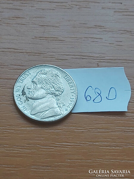 USA 5 cents 1994 d, jefferson 680.