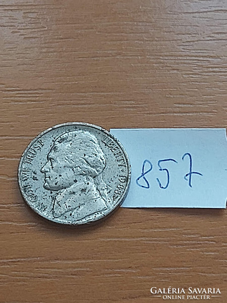 USA 5 cents 1988 p, jefferson 857.