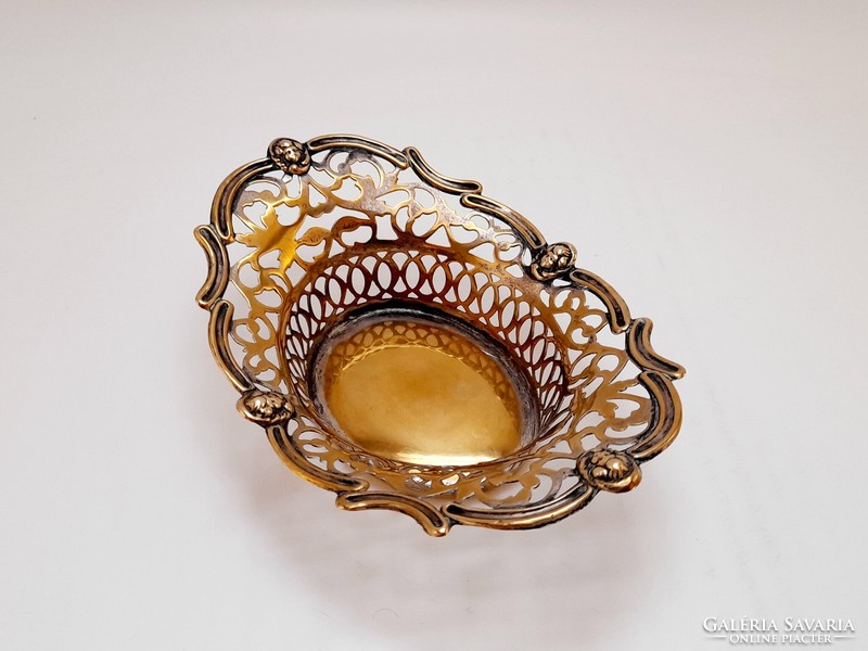 Filigree silver-plated copper small bowl