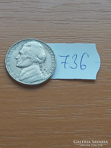 USA 5 CENT 1983  P, JEFFERSON  736.