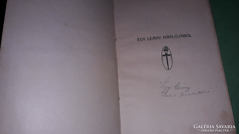 1910.Vera : Egy leány naplójából regény könyv képek szerint Kner Izidor Gyoma