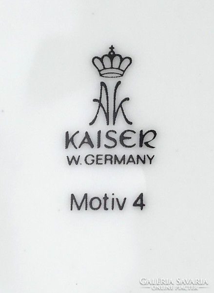 1N291 Karácsonyi Kaiser porcelán fali tányér pár 19.5 cm