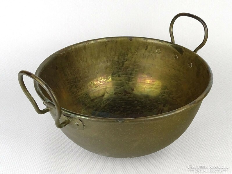 1N295 antique marked copper foam kettle 29.5 Cm