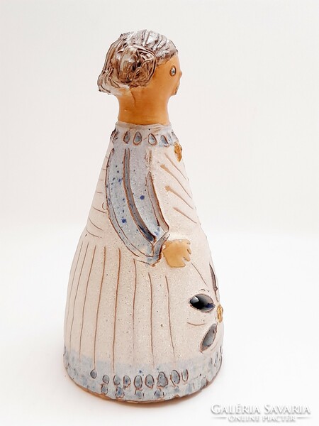 Slightly pink Ilona ceramic figure with an openwork skirt