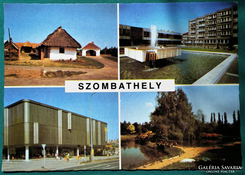 Details of Szombathely, postal clean postcard, 1981