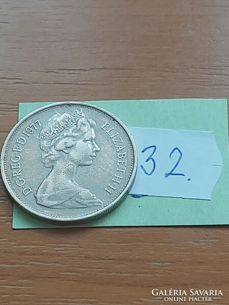 English England 10 pence 1977 ii. Erzsébet, copper-nickel, 32.