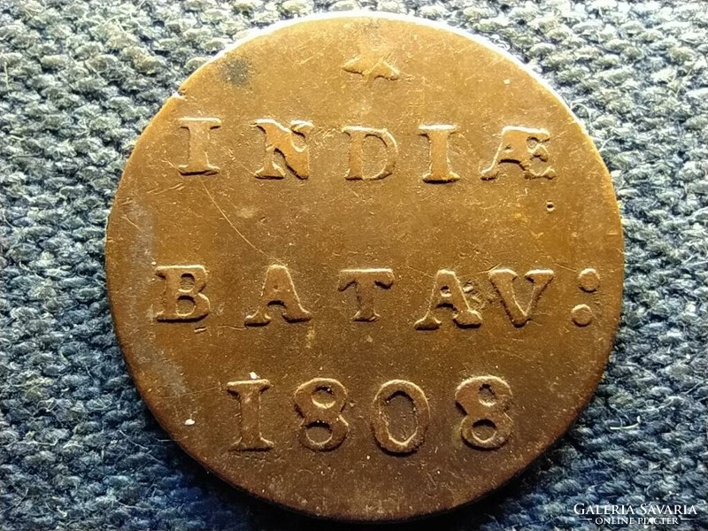 Holland Kelet India Bonaparte Napóleon (1806-1810) 1/2 duit 1808 (id70259)